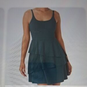 XS   HALARA SOFTLY ZERO AIRY TIERED RUFFLE MINI DRESS